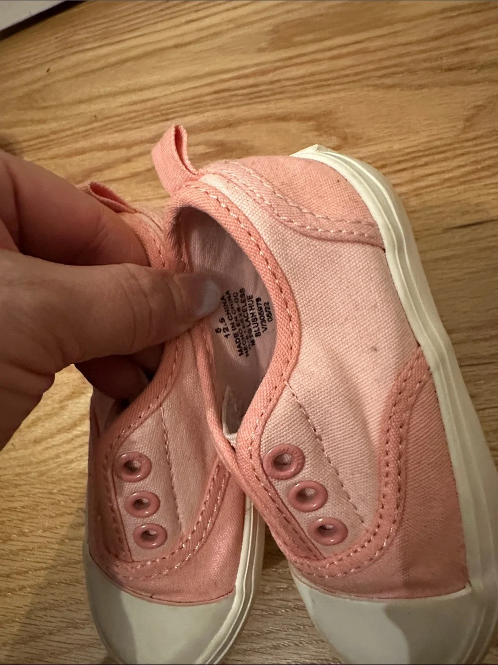 Old Navy Peach Slip-On Canvas Sneakers for Kids
